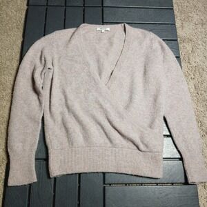MADEWELL Women's‎ Small Merino Wool/Alpaca Blend Faux Wrap V-Neck Sweater BA79